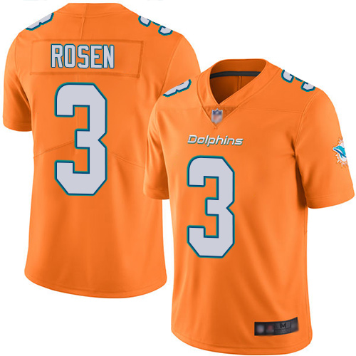 Nike Miami Dolphins #3 Josh Rosen Orange Youth Stitched NFL Limited Rush Jersey->youth nfl jersey->Youth Jersey